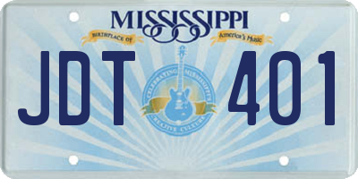 MS license plate JDT401