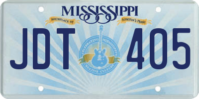 MS license plate JDT405