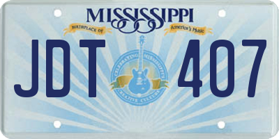 MS license plate JDT407