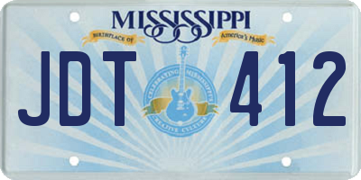 MS license plate JDT412