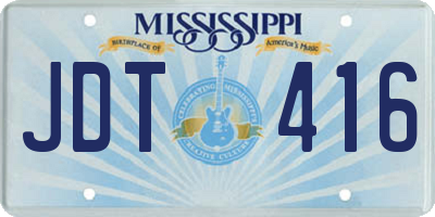 MS license plate JDT416