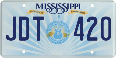 MS license plate JDT420