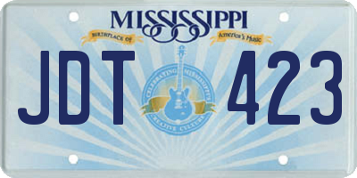 MS license plate JDT423