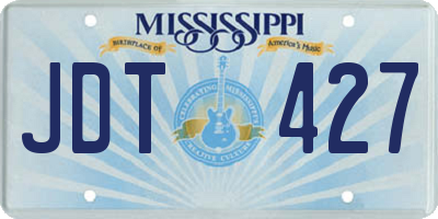 MS license plate JDT427