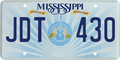 MS license plate JDT430