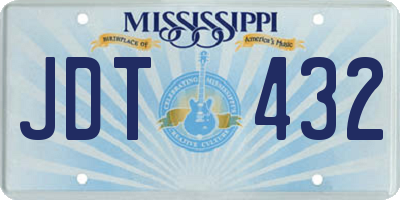 MS license plate JDT432