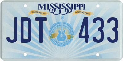 MS license plate JDT433