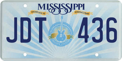 MS license plate JDT436