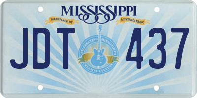 MS license plate JDT437