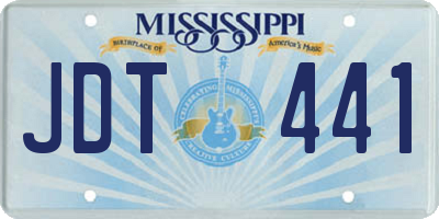 MS license plate JDT441