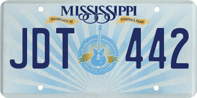 MS license plate JDT442