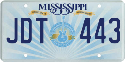 MS license plate JDT443