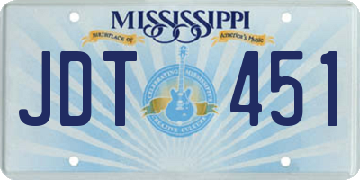 MS license plate JDT451