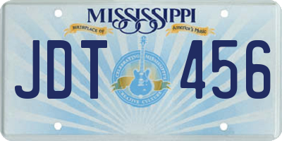 MS license plate JDT456
