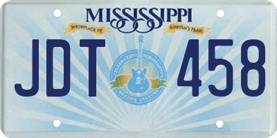 MS license plate JDT458