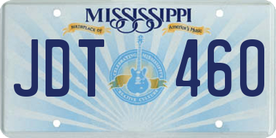 MS license plate JDT460
