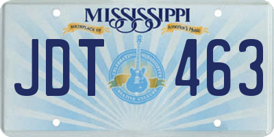 MS license plate JDT463