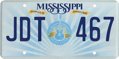 MS license plate JDT467