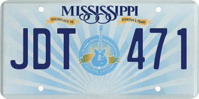 MS license plate JDT471