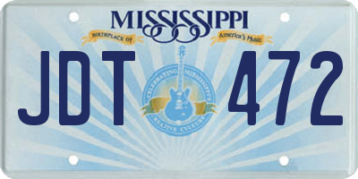 MS license plate JDT472