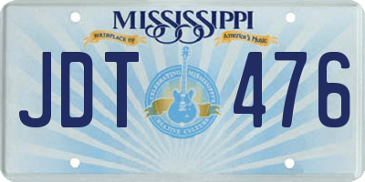 MS license plate JDT476