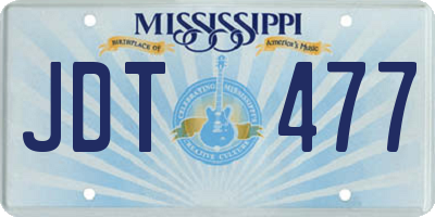 MS license plate JDT477