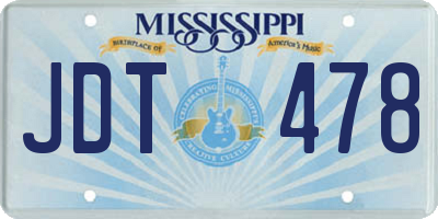 MS license plate JDT478