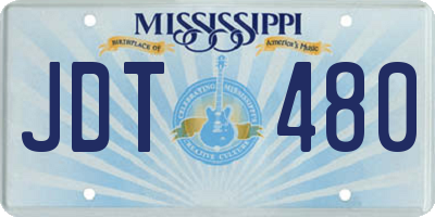 MS license plate JDT480
