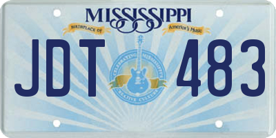 MS license plate JDT483