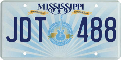 MS license plate JDT488