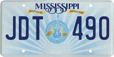 MS license plate JDT490