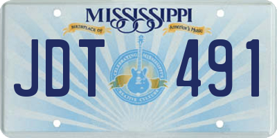 MS license plate JDT491