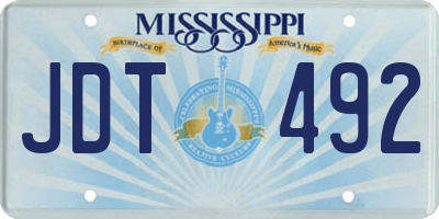 MS license plate JDT492