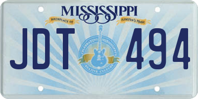 MS license plate JDT494