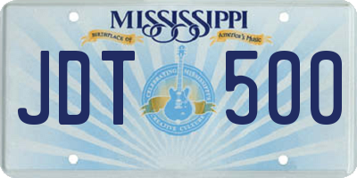 MS license plate JDT500