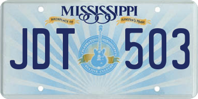 MS license plate JDT503