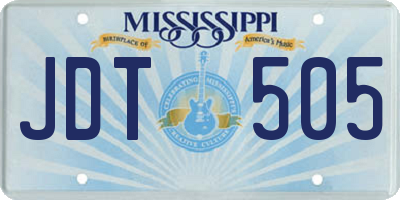 MS license plate JDT505