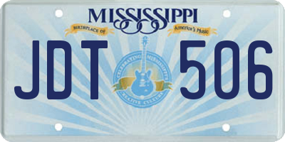 MS license plate JDT506