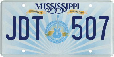 MS license plate JDT507