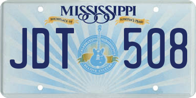 MS license plate JDT508