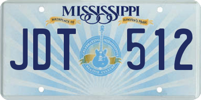 MS license plate JDT512