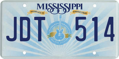MS license plate JDT514