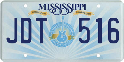 MS license plate JDT516