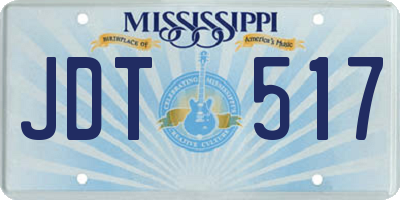 MS license plate JDT517