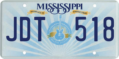 MS license plate JDT518