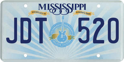 MS license plate JDT520