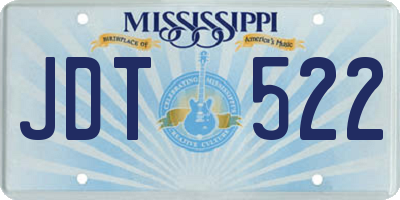 MS license plate JDT522