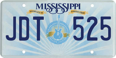 MS license plate JDT525