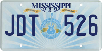 MS license plate JDT526