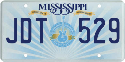 MS license plate JDT529